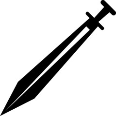 sword icon vector, flat design vector illustration on white background..eps