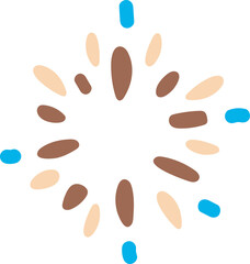 blue and brown firework