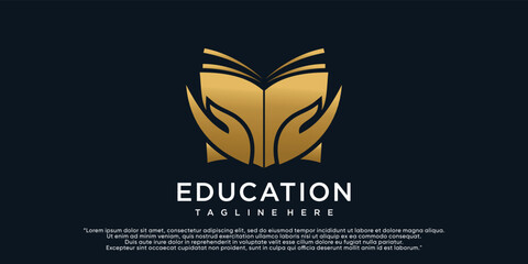 Naklejka premium Smart study or tech study template logo design Premium Vector Part 1