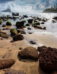 Koki Beach With Alau Island in The Distance, Koki Beach Park, Hana, Maui, Hawaii, USA