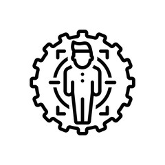 Black line icon for personalized