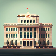 official building flat graphic
