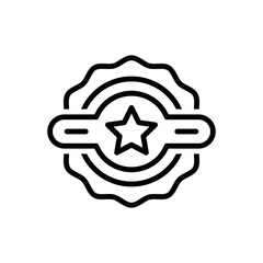 Black line icon for guarantee