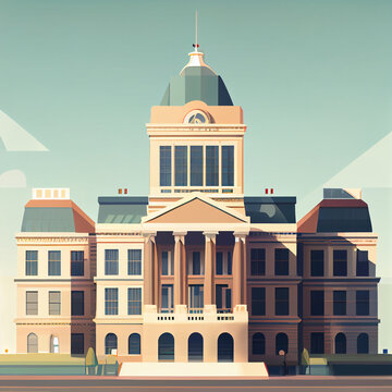 official building flat graphic