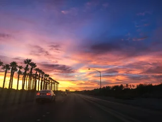 Afwasbaar Fotobehang Las Vegas Sunset in Summerlin Las Vegas Nevada