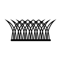 Grass icon vector logo design template