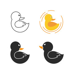 Duck logo vector