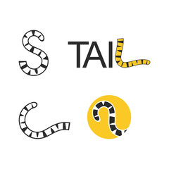 Tiger tail icon vector
