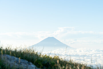 アルプスから眺める富士山