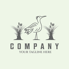 bird logo line heron art design minimalist illustrator creative