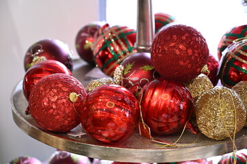 Red Christmas ornaments