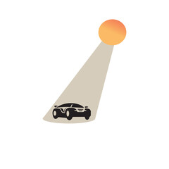 sunshine car logo design vector illustration