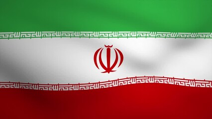 Iran Waving Flag Background Animation. Looping seamless 3D animation. Motion Graphic - Powered by Adobe