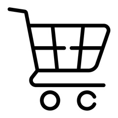 Plakat shopping line icon