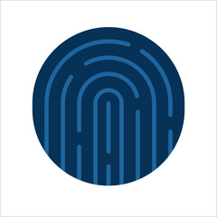 Fingerprint icon. Digital security authentication concept. finger sign. vector illustration