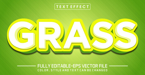 Fototapeta na wymiar Grass text editable style effect