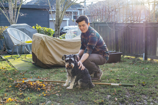transgender person with dog