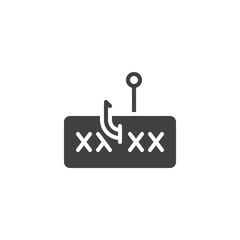 Password phishing vector icon