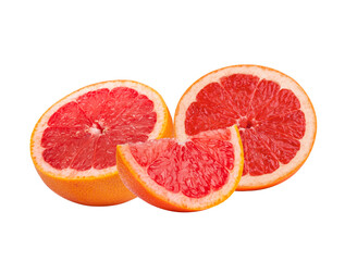 Obraz na płótnie Canvas Grapefruit isolated on transparen png.
