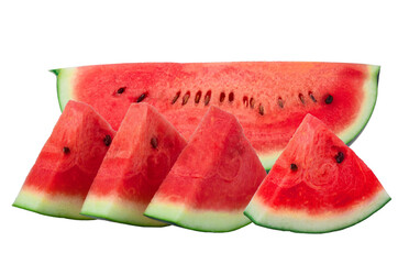Sliced of watermelon isolated on transparen png.