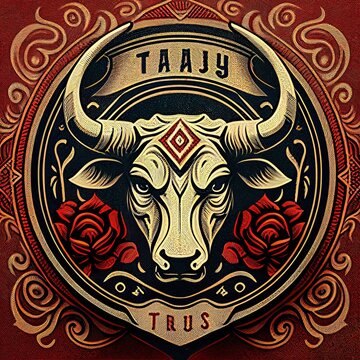 taurus sign, sign, taurus, bull, cosmos, 3d, generated by ai