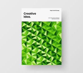 Isolated mosaic shapes pamphlet concept. Minimalistic banner design vector layout.