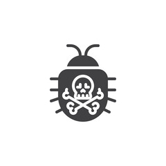 Computer bug vector icon