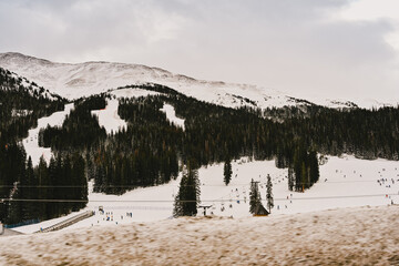 ski slope in the Rocky Mountains, Colorado