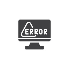 Computer system error vector icon