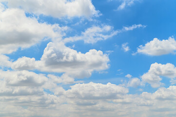 Naklejka na ściany i meble Sky cloud clear. Sky blue background.