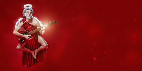 Cupid with guitar