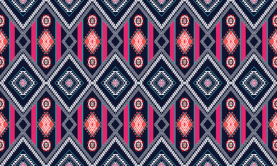Abstract ethnic geometric flower pattern design pattern for background,fabric,wrapping,clothing,carpet,wallpaper,clothing,wrapping,batik,fabric