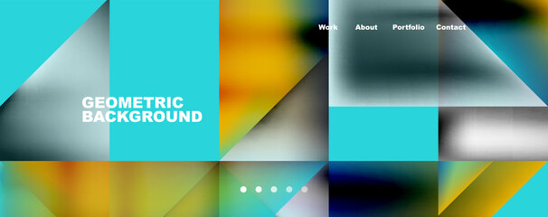 Trendy minimal geometric composition abstract background. Triangle fluid bright colors backdrop. Vector Illustration For Wallpaper, Banner, Background, Card, Book Illustration, landing page