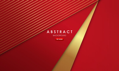 Modern red background with golden luxury color