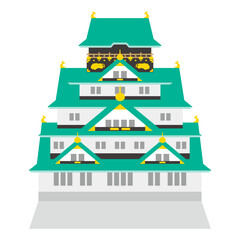 大阪城のイラスト