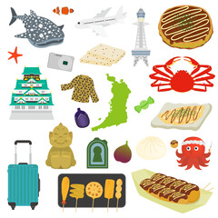 大阪観光のイラスト