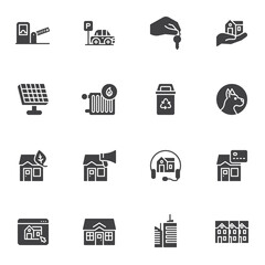 Real estate vector icons set