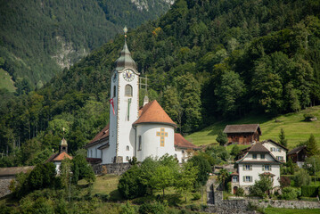 Fototapeta premium スイスの美しい田舎の街並み風景