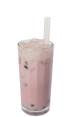 strawberry milkshake isolated