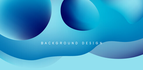 Abstract background fluid bubbles and wave elements. Template for covers, templates, flyers, placards, brochures, banners