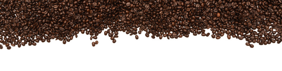 Naklejka premium 볶은 원두커피 탑뷰