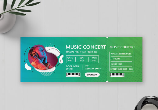 Event Ticket Design Template