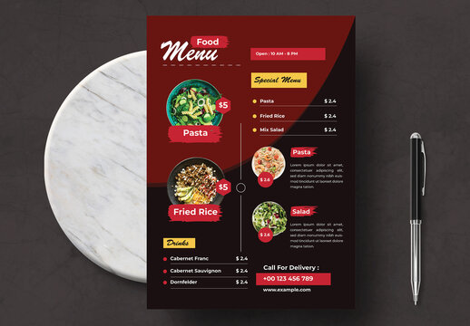 Food Menu Design Template
