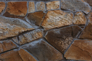 Texture of old gray concrete stone wall for background