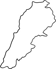 Obraz premium doodle freehand drawing of lebanon map.