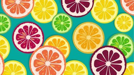 seamless pattern with orange fruits