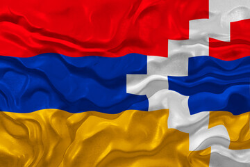 National flag  of Artsakh. Background  with flag  of Artsakh