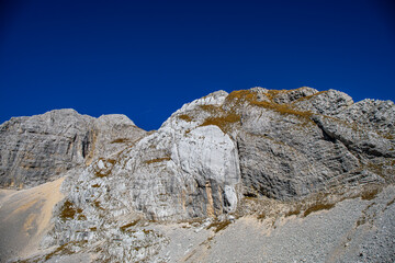 	
Hiking tour Križ - Stenar - Bovški gamsovec, Julian alps, Slovenia	