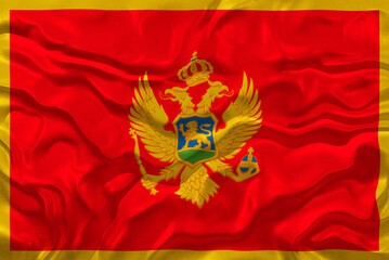 National flag  of Montenegro. Background flag  of Montenegro