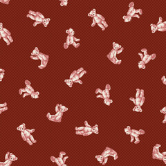 Seamless pattern of cute bear illustration,